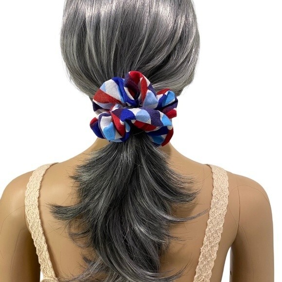Hair Scrunchie. Mini (Small). Multicolor. Patriotic. 4th of July. Casual. Cute. - Picture 1 of 9